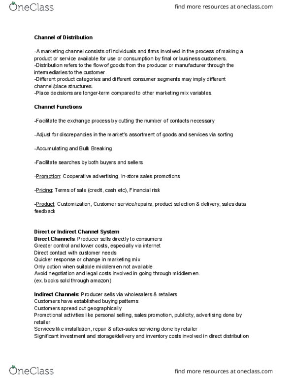 MGMT 105 Lecture Notes - Lecture 13: Customer Relationship Management, Exclusive Dealing, Price Discrimination thumbnail