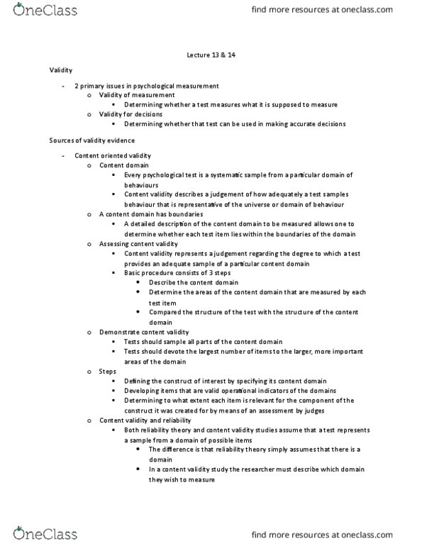 PSYC 3250 Lecture Notes - Lecture 13: Discriminant, Concurrent Validity, Base Rate thumbnail