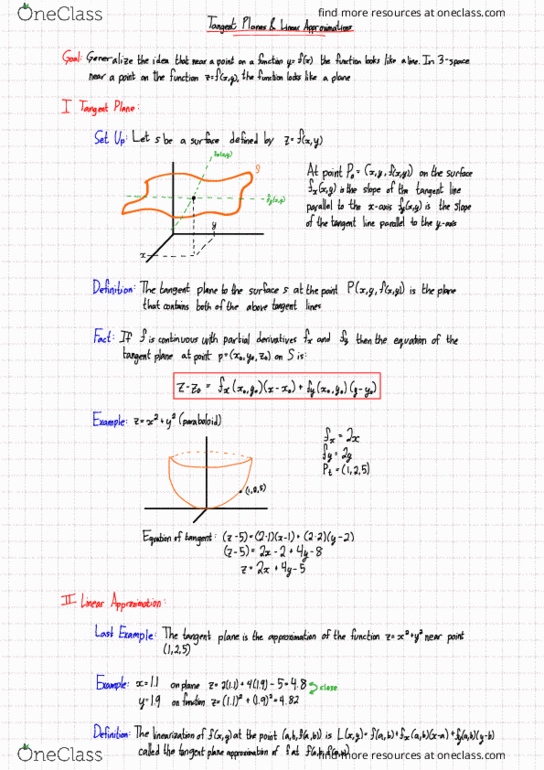 MATH 1XX3 Lecture Notes - Lecture 28: Tangent Space, Calix Inc., Hyla thumbnail