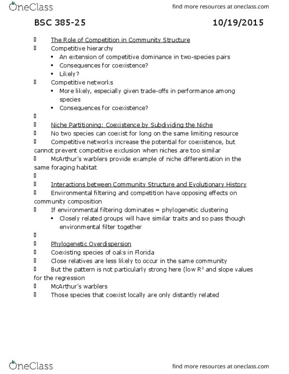 BSC 385 Lecture Notes - Lecture 25: Starfish, Heritability, Pisaster thumbnail