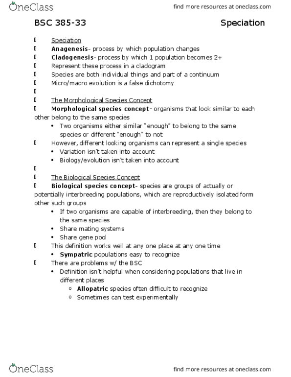 BSC 385 Lecture Notes - Lecture 33: Assortative Mating, Pacific Plate, Continental Drift thumbnail