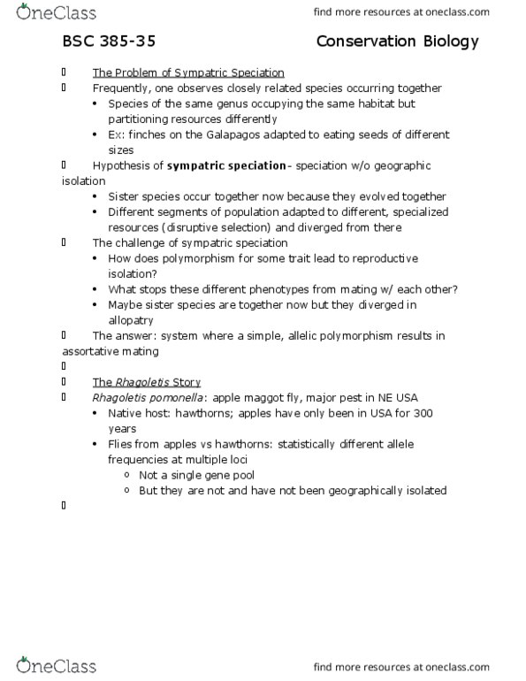 BSC 385 Lecture Notes - Lecture 35: Effective Population Size, Genetic Drift, Zygosity thumbnail