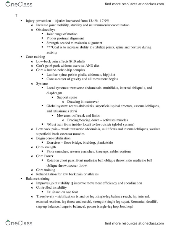 LFIT 102 Lecture Notes - Lecture 7: Stroke Volume, Kettlebell, Grip Strength thumbnail