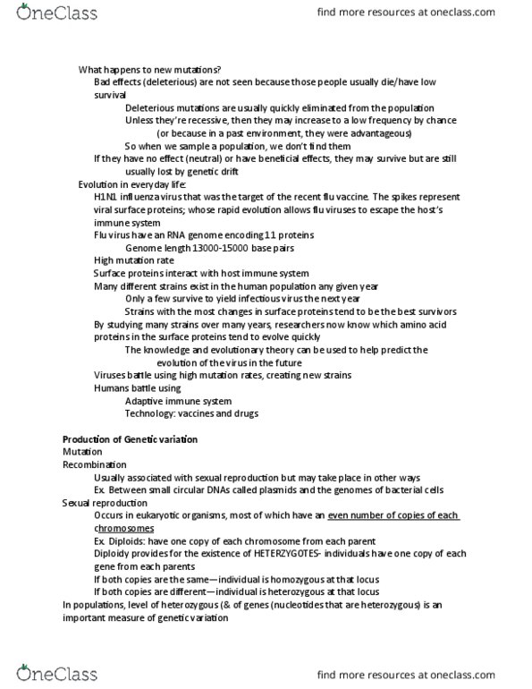 BIO 201 Lecture Notes - Lecture 4: Antirrhinum, Mitosis, Phenotype thumbnail