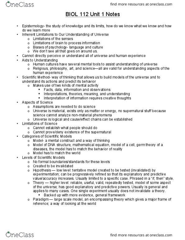 BIOL 112 Lecture Notes - Lecture 22: Gene Duplication, Great Chain Of Being, Selective Breeding thumbnail