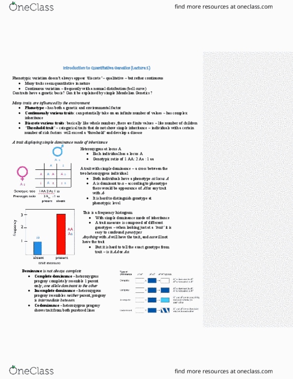 HMB265H1 Lecture 12: Introduction to Quantitative Genetics (Lecture 12) thumbnail