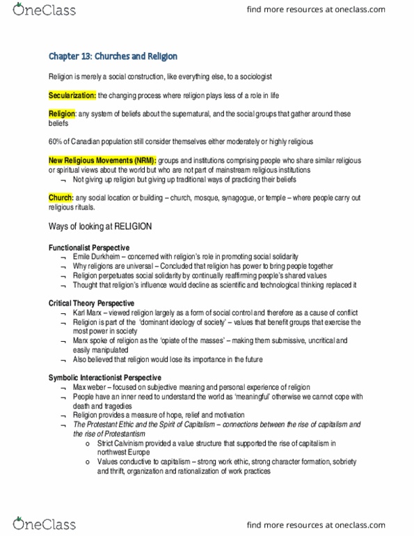 SOC101Y1 Chapter Notes - Chapter 13: Totem, Ope, Opiate thumbnail