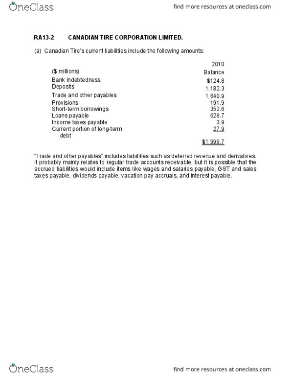 ADMS 3595 Chapter Notes - Chapter 13: Asset, Finance Lease, Canadian Tire thumbnail