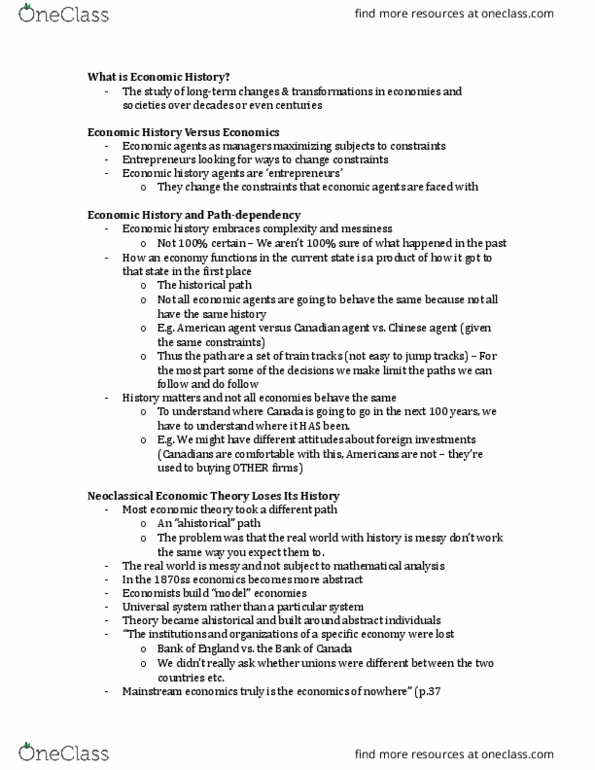 ECON 2K03 Lecture Notes - Lecture 1: Market (Place), Strategy (Game Theory), Wheat Pools In Canada thumbnail