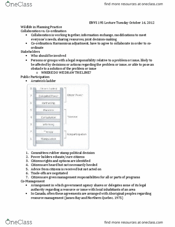 ENVS195 Lecture Notes - Lecture 12: Banff National Park, Adaptive Management, Abscissa And Ordinate thumbnail