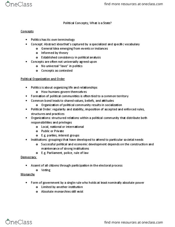 POLS 1150 Lecture Notes - Lecture 1: Soft Power, Hard Power, Public Health thumbnail