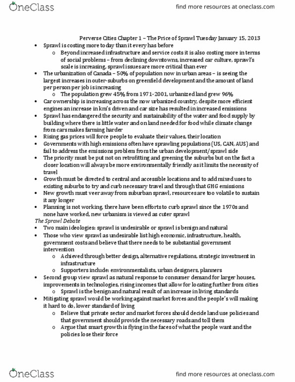 PLAN103 Chapter Notes - Chapter 1: Overconsumption, Smart Growth, Subsidy thumbnail