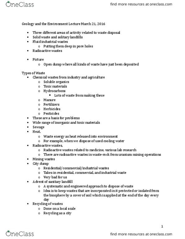 ESCI 2010 Lecture Notes - Lecture 20: Incineration, Clay Minerals, Potash thumbnail