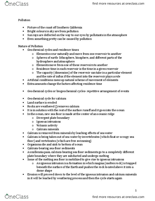 ESCI 2010 Lecture Notes - Lecture 19: Meteoric Water, Reforestation, Platinum Group thumbnail