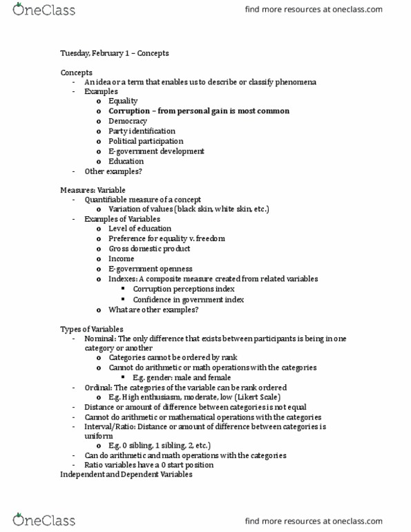 PAP 3310 Lecture Notes - Lecture 4: Construct Validity, Spurious Relationship, E-Government thumbnail