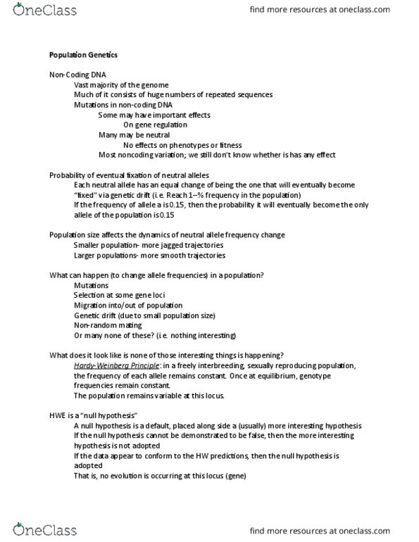 BIO 201 Lecture Notes - Lecture 9: Species Complex, Assortative Mating, Speciation thumbnail