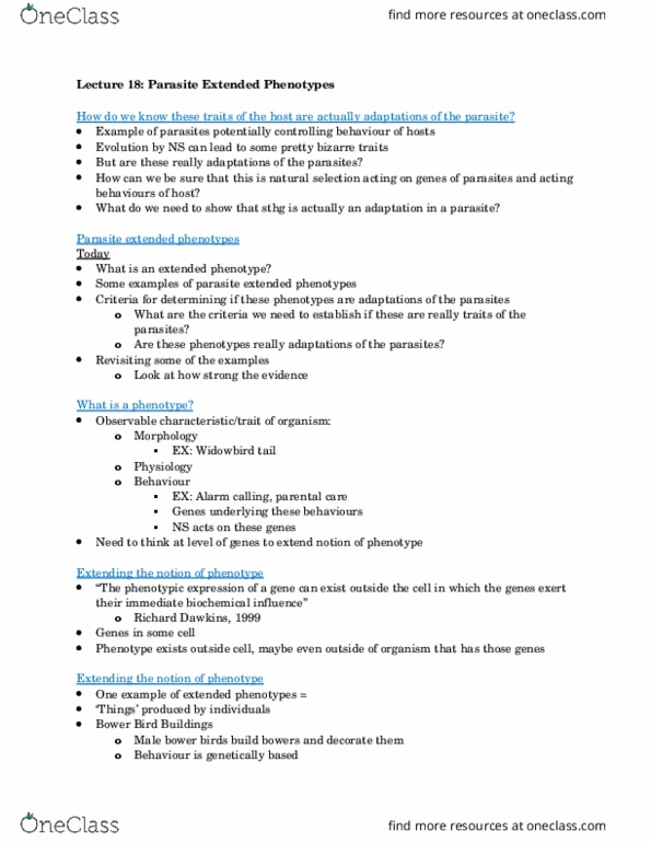 BIO220H1 Lecture Notes - Lecture 18: Humidity, Biproduct, Apicomplexan Life Cycle thumbnail