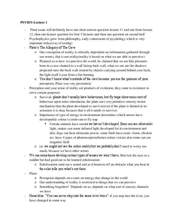 PSYB51H3 Lecture Notes - Not Fair, Empiricism, Power Law thumbnail