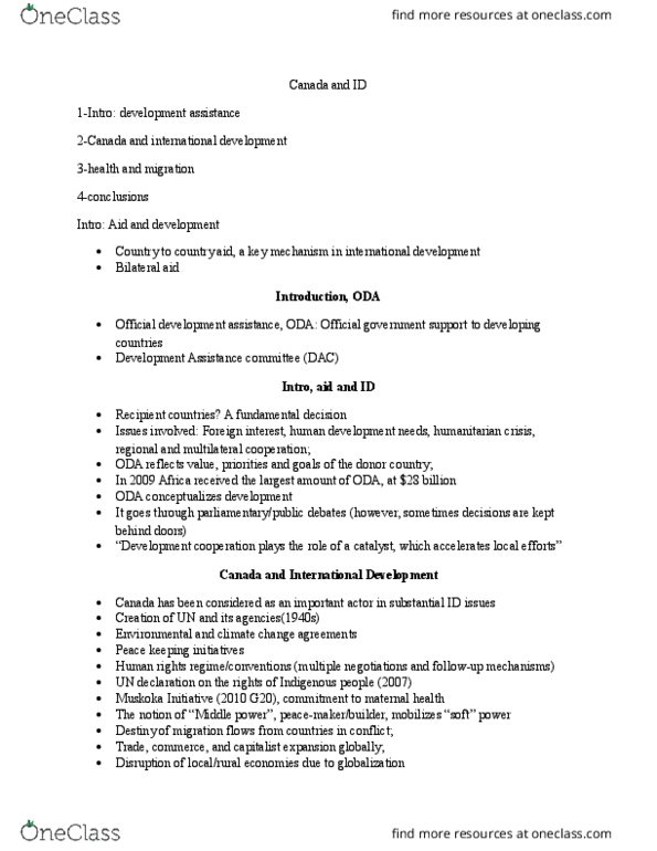 SOSC 1430 Lecture Notes - Lecture 18: Natural Disaster, Canadian Business, Health Geography thumbnail