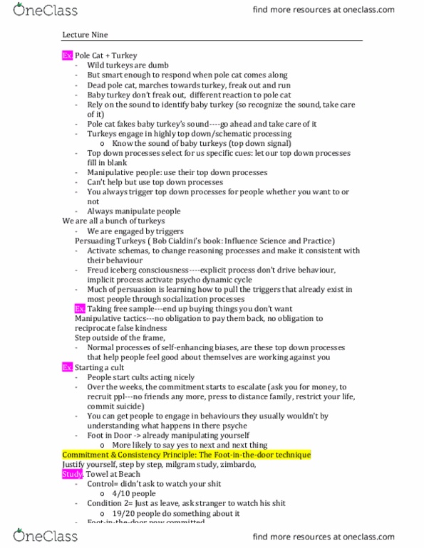 PSY100H1 Lecture Notes - Lecture 9: Posttraumatic Stress Disorder, Cognitive Behavioral Therapy, Social Anxiety Disorder thumbnail