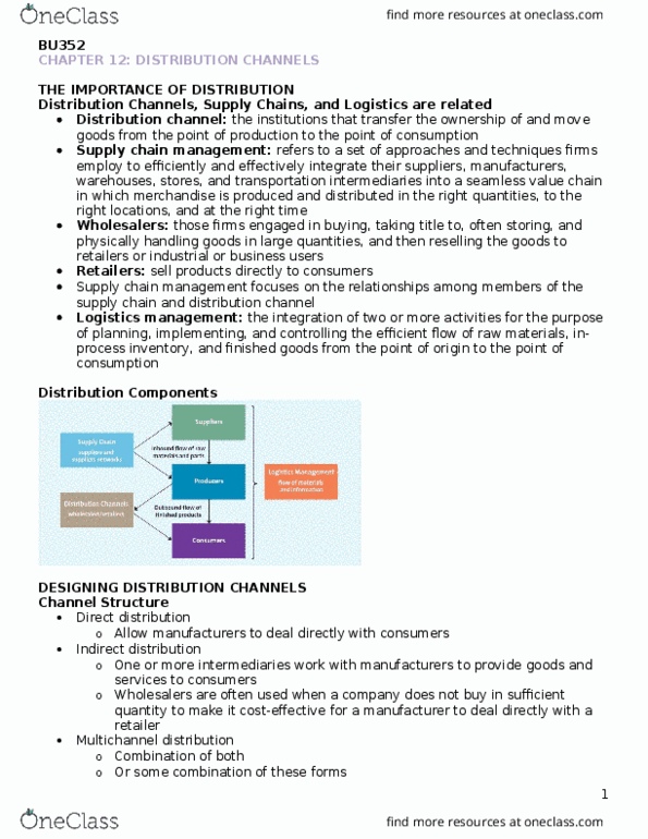 BU354 Chapter Notes - Chapter 12: Data Warehouse, Universal Product Code, Barcode thumbnail