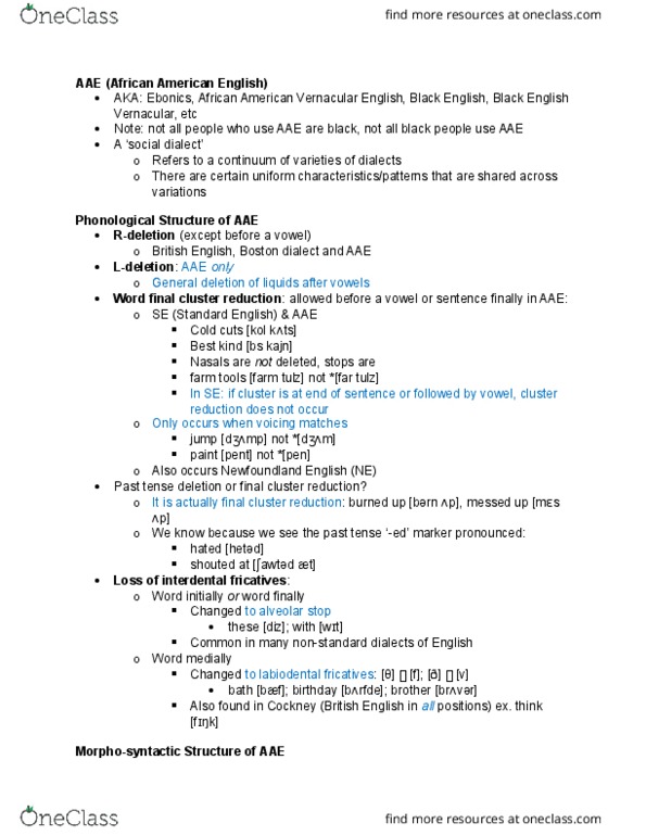 LINA02H3 Lecture Notes - Lecture 11: Universal Grammar, Traffic Sign, Bear Attack thumbnail