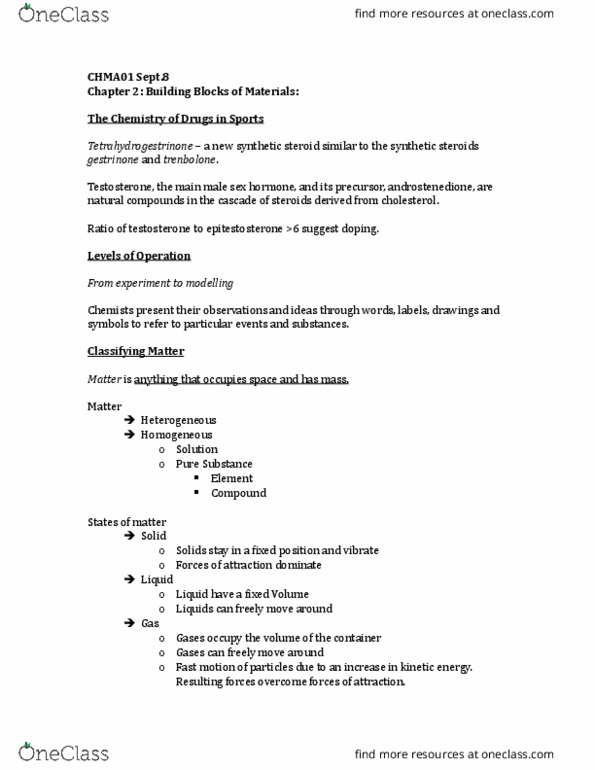 CHMA10H3 Lecture Notes - Lecture 2: Trenbolone, Gestrinone, Tetrahydrogestrinone thumbnail