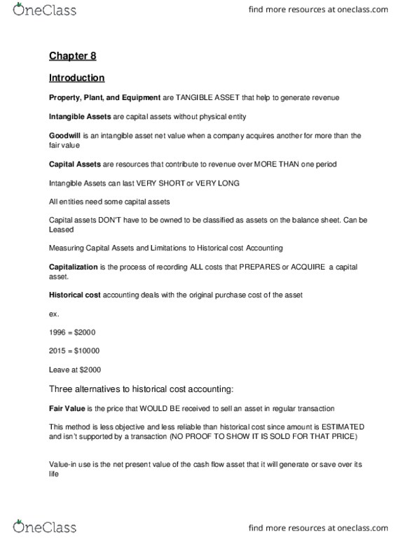 ACTG 2011 Chapter Notes - Chapter 8: Financial Statement Analysis, Interest Expense, Dont thumbnail