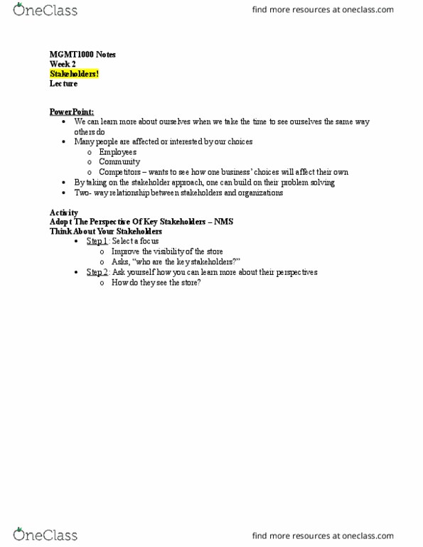 MGMT 1000 Lecture Notes - Lecture 2: Smallest-Circle Problem, Epub, Microsoft Powerpoint thumbnail