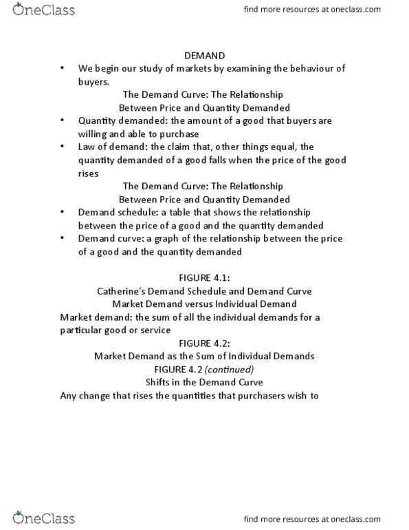 BUSN-201 Lecture Notes - Lecture 2: Demand Curve thumbnail
