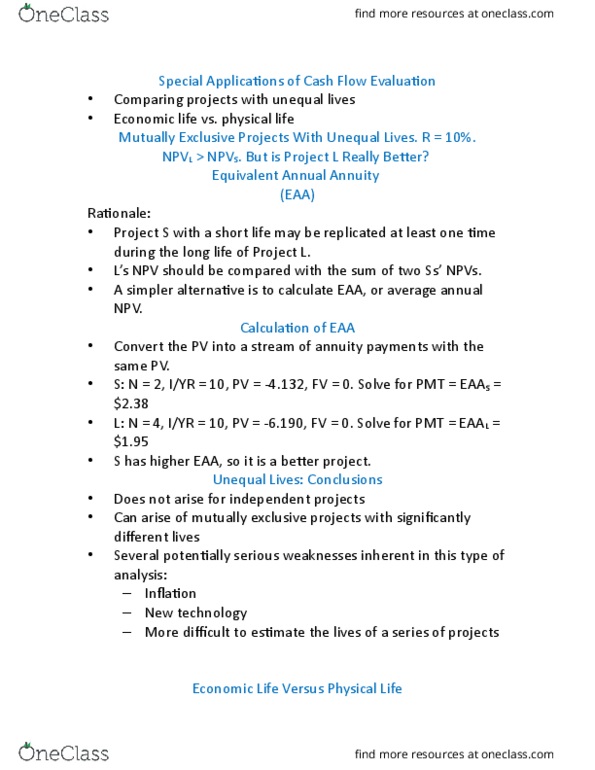 ACCT-311 Lecture Notes - Lecture 6: Net Present Value thumbnail