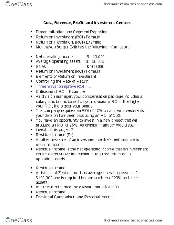 ACCT-311 Lecture Notes - Lecture 1: Earnings Before Interest And Taxes thumbnail