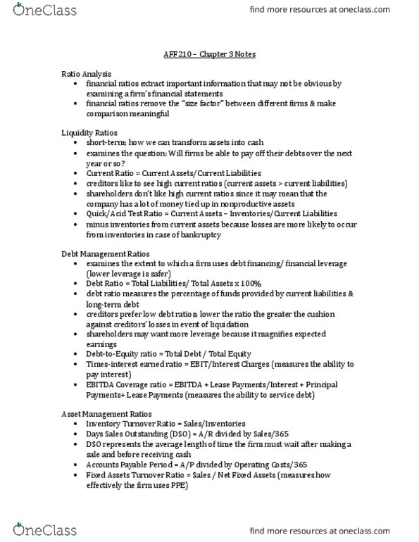 AFF 210 Lecture Notes - Lecture 3: Income Statement, Current Liability, Financial Statement thumbnail