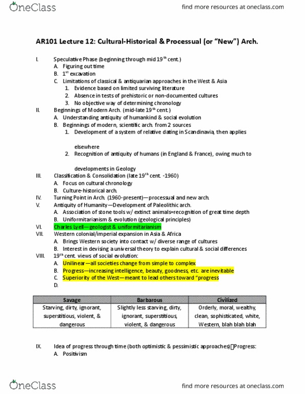 CAS AR 101 Lecture Notes - Lecture 12: Openair, Neolithic Revolution, Dunne D.5 thumbnail