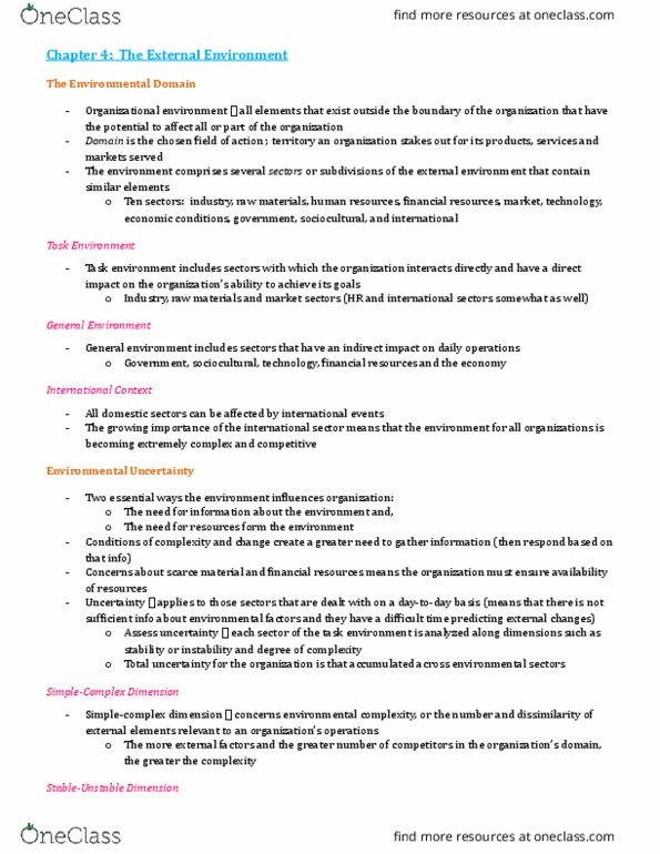 BU398 Chapter Notes - Chapter 4: Interlocking Directorate, Customer Satisfaction, Competitive Intelligence thumbnail