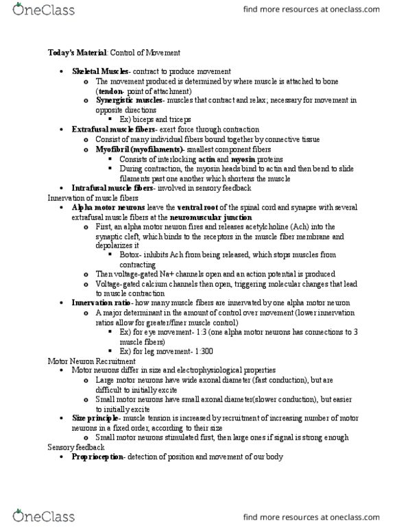 PSYC 106 Lecture Notes - Lecture 15: Neuroimaging, Motor Learning, Actual Size thumbnail