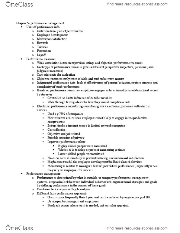 PSYC 178 Chapter Notes - Chapter 5: Interpersonal Relationship, Extreme Behavior, Inter-Rater Reliability thumbnail