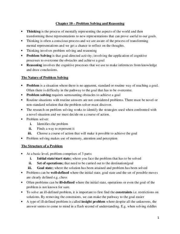 PSL440Y1 Chapter Notes - Chapter 10: Thalamus, Gamemaster, Wason Selection Task thumbnail