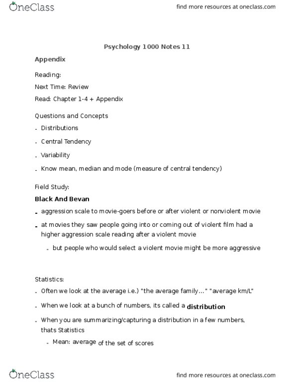 Psychology 1000 Lecture Notes - Lecture 11: Indep, Parental Investment, Chromosome thumbnail