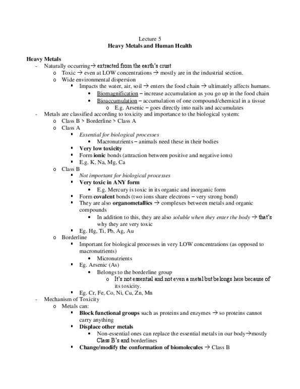 EESA10H3 Lecture Notes - Lecture 5: Asthma, Cation-Exchange Capacity, Chisso thumbnail