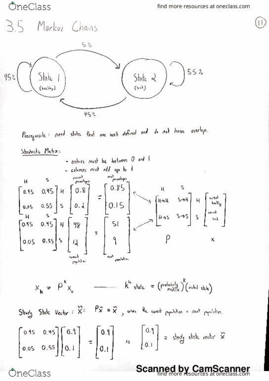 APMA 3080 Chapter 3.5: 3.5 Markov Chains thumbnail