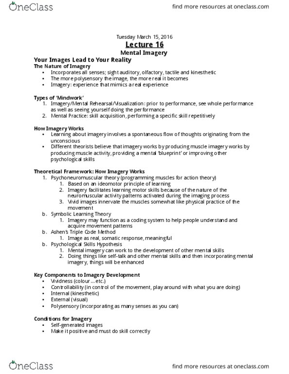 KP181 Lecture Notes - Lecture 16: Ideomotor Phenomenon, Controllability, Stuart Ashen thumbnail