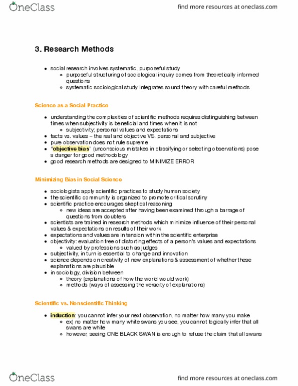 SOC101Y1 Chapter Notes - Chapter 321-352: Sociological Inquiry, Spurious Relationship, Dependent And Independent Variables thumbnail