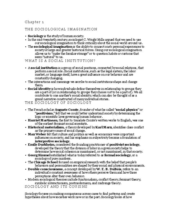 SOCIOL 1A06 Chapter Notes -Working Poor, Consumerism, Structural Holes thumbnail