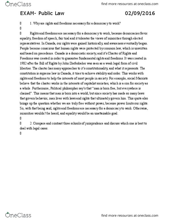 PPAS 2200 Lecture Notes - Lecture 20: Jurisprudence, John Diefenbaker, Miscegenation thumbnail
