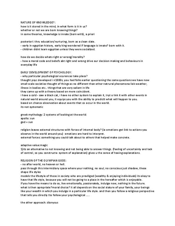 PSYC85H3 Lecture Notes - Lecture 2: Decimal Mark, Christian Mortalism, Atomism thumbnail