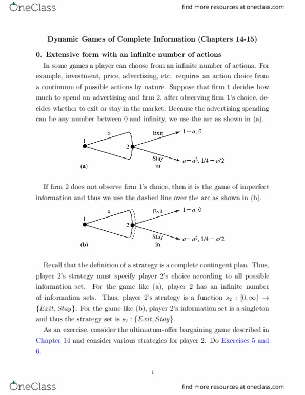 ECON 4180 Lecture Notes - Lecture 6: Nash Equilibrium, Extensive-Form Game, Solution Concept thumbnail