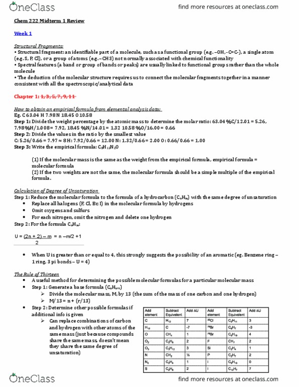 CHEM 222 Lecture Notes - Lecture 1: Infrared Spectroscopy, Molecular Vibration, Chemical Formula thumbnail