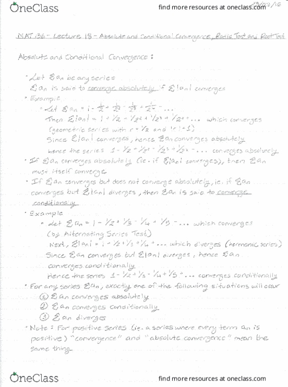 MAT136H1 Lecture Notes - Lecture 18: Absol thumbnail