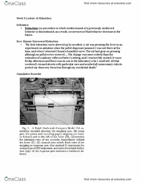 PSYC 3451 Lecture Notes - Lecture 10: Reinforcement thumbnail